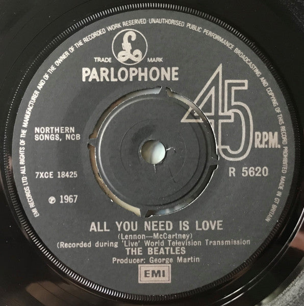 Beatles, The - All You Need Is Love c/w Baby, You're A Rich Man (UK Pressing) (Single, Reissue, Mono) (Pre-Loved)