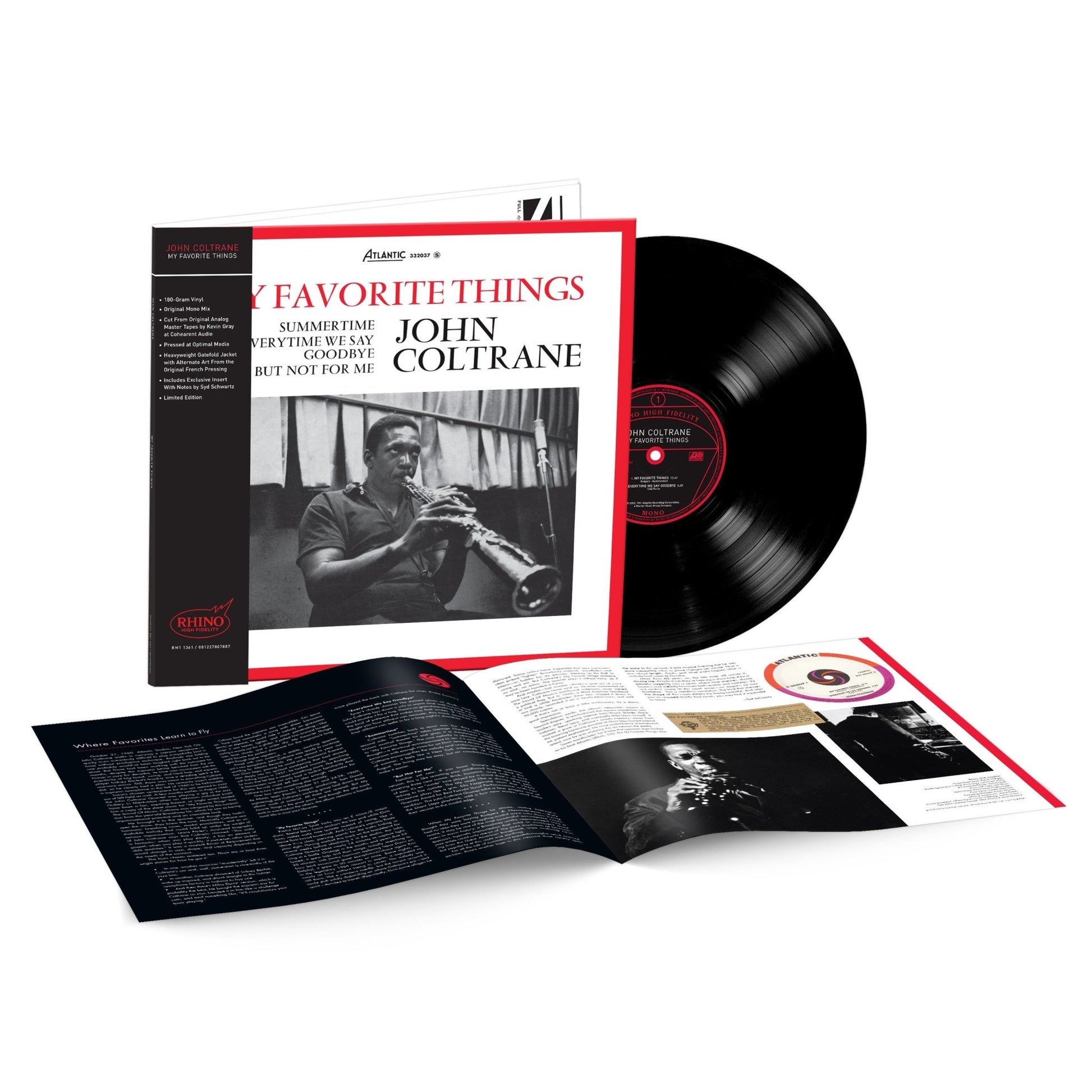 Coltrane, John - My Favorite Things (Limited Edition, 180 Gram, Brick & Mortar Exclusive, Mono) (Rhino SYEOR 2026) - 081227807887 - Vinyl LP's - Yellow Racket Records