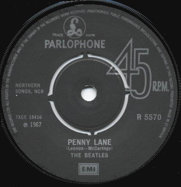 Beatles, The - Strawberry Fields Forever c/w Penny Lane (UK Pressing) (1976, Single, Reissue, Mono) (Pre-Loved)