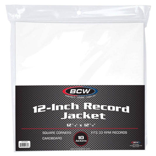 BCW- 12-Inch Record Paper Inner Sleeves - No Hole - White
