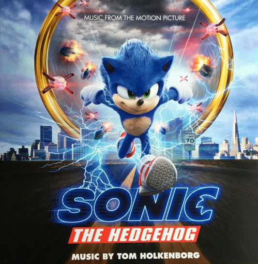 Holkenberg, Tom - Sonic The Hedgehog (Music From The Motion Picture) (Limited Edition, Blue - In - Clear w/White Splatter [Sonic Spin Dash] Vinyl) (Pre - Loved) - VG+ - Holkenberg, Tom - Sonic The Hedgehog (Music From The Motion Picture) - Vinyl LP's - Yellow Racket Records