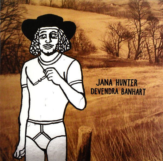 Hunter, Jana / Banhart, Devendra - Jana Hunter / Devendra Banhart (Yellow Marbled Vinyl) (Pre - Loved) - VG+ - 694630015314 - Vinyl LP's - Yellow Racket Records