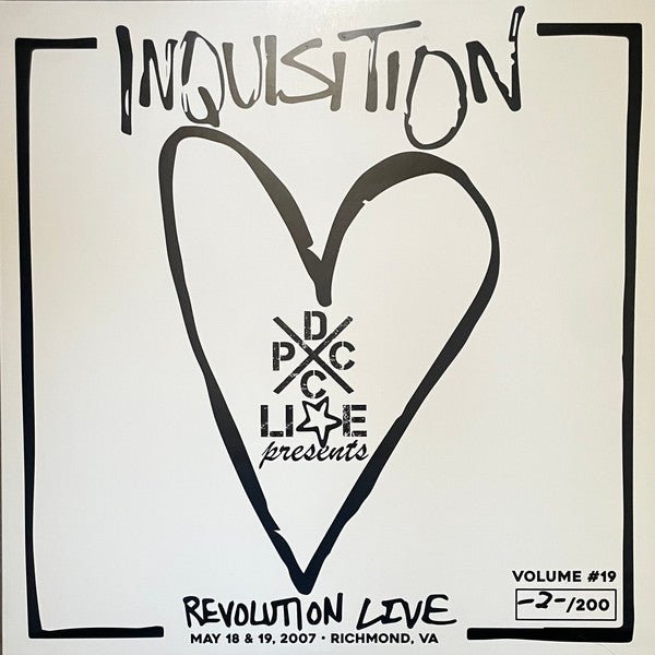 Inquisition – DCxCP Live VOL.19 Presents: Inquisition - Revolution Live (27/200, Opaque Black/Gray Smoke Vinyl) (Pre - Loved) - NM - Inquisition  – DCxCP Live VOL.19 Presents: Inquisition- Revolution Live (27/200) (Pre-Loved) - Vinyl LP's - Yellow Racket Records