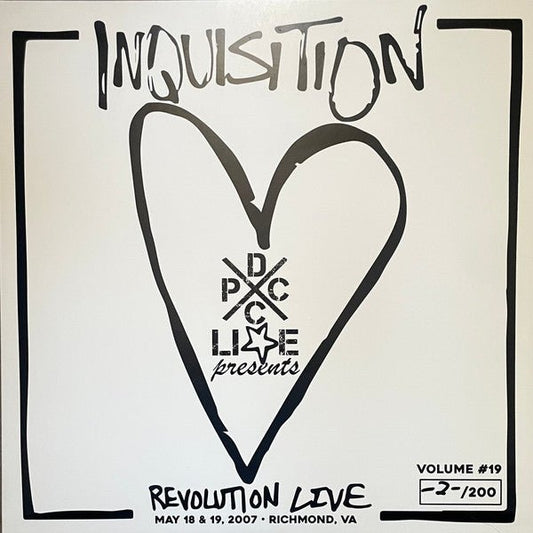 Inquisition – DCxCP Live VOL.19 Presents: Inquisition - Revolution Live (27/200, Opaque Black/Gray Smoke Vinyl) (Pre - Loved) - NM - Inquisition  – DCxCP Live VOL.19 Presents: Inquisition- Revolution Live (27/200) (Pre-Loved) - Vinyl LP's - Yellow Racket Records