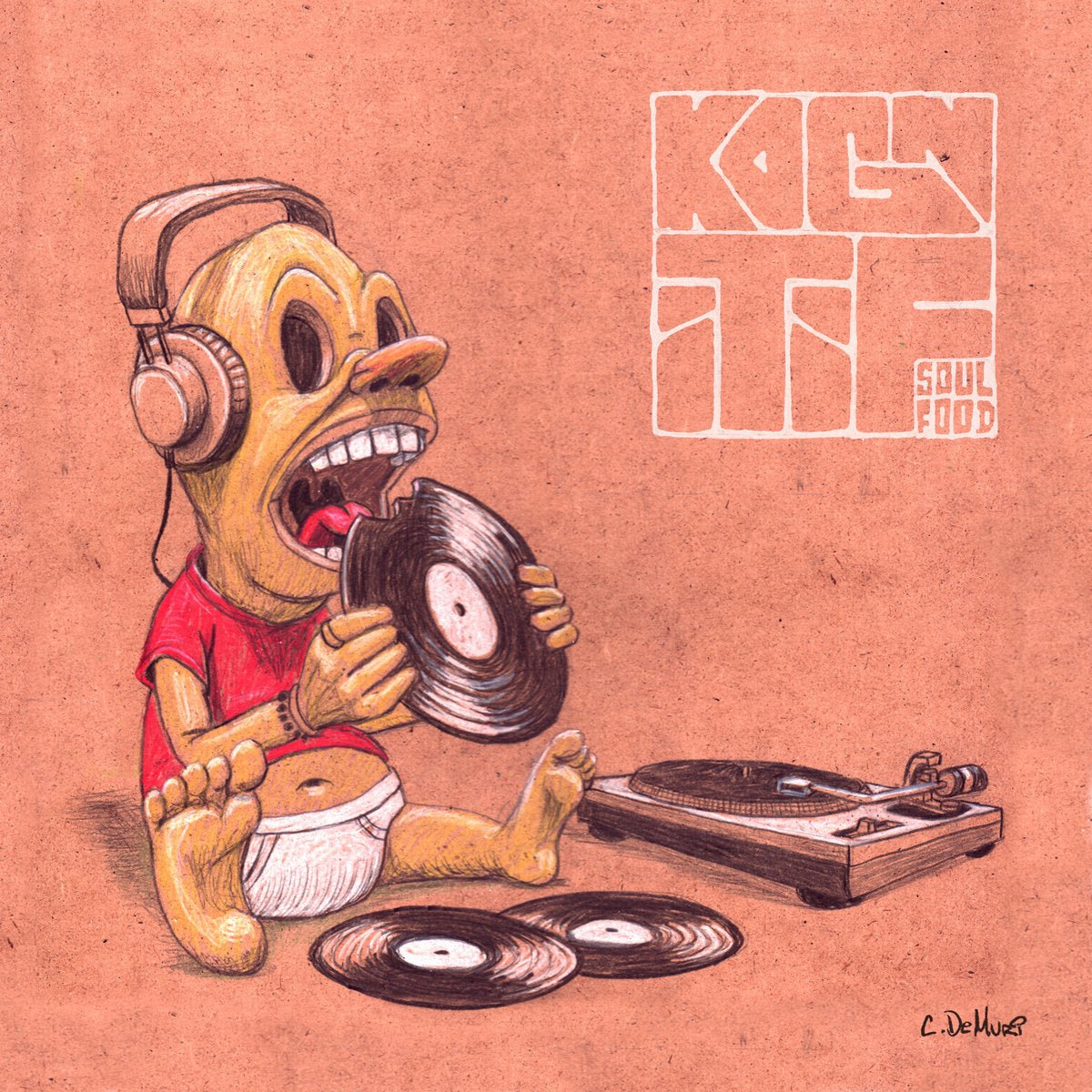 Kognitif - Soul Food (2 x Vinyl, Limited Edition, Red Vinyl) (Pre - Loved) - VG+ - Kognitif - Soul Food - Vinyl LP's - Yellow Racket Records