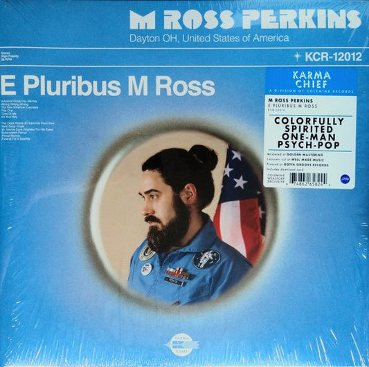 Perkins, M Ross - E Pluribus M Ross (Blue Opaque Vinyl) (Pre - Loved) - VG+ - Perkins, M Ross - E Pluribus M Ross - Vinyl LP's - Yellow Racket Records