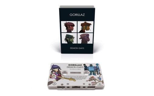 PRE-ORDER - Gorillaz - Demon Days (Brick & Mortar Exclusive, White with On Body Printing) (Cassette) (12/04) - 1200214433413 - Cassettes - Yellow Racket Records