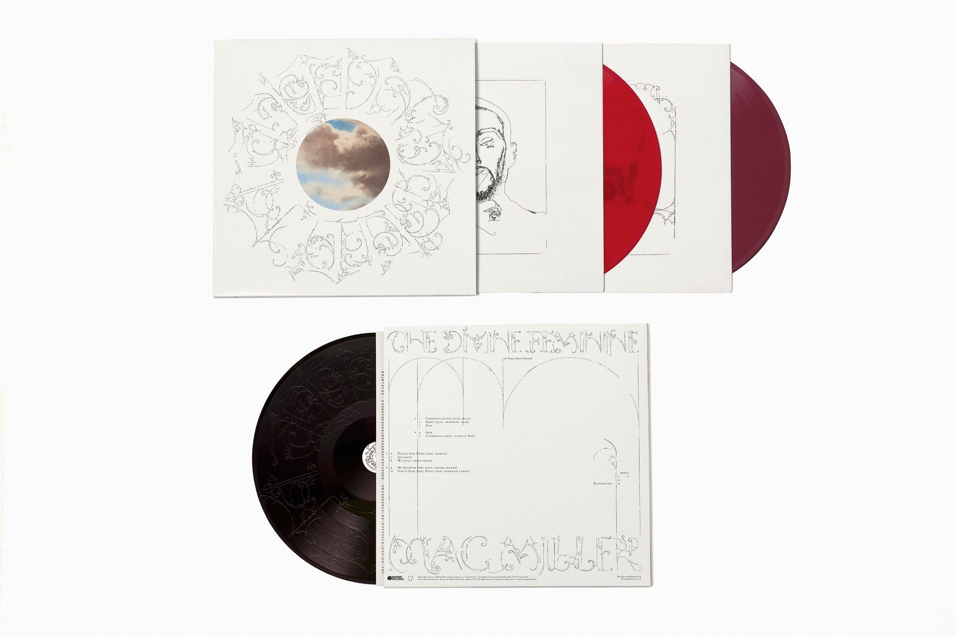 PRE-ORDER - Miller, Mac - Divine Feminine (10th Anniversary, Apple, Fruit Punch, Black Ice Vinyl) (10/02) - 093624821229 - Vinyl LP's - Yellow Racket Records