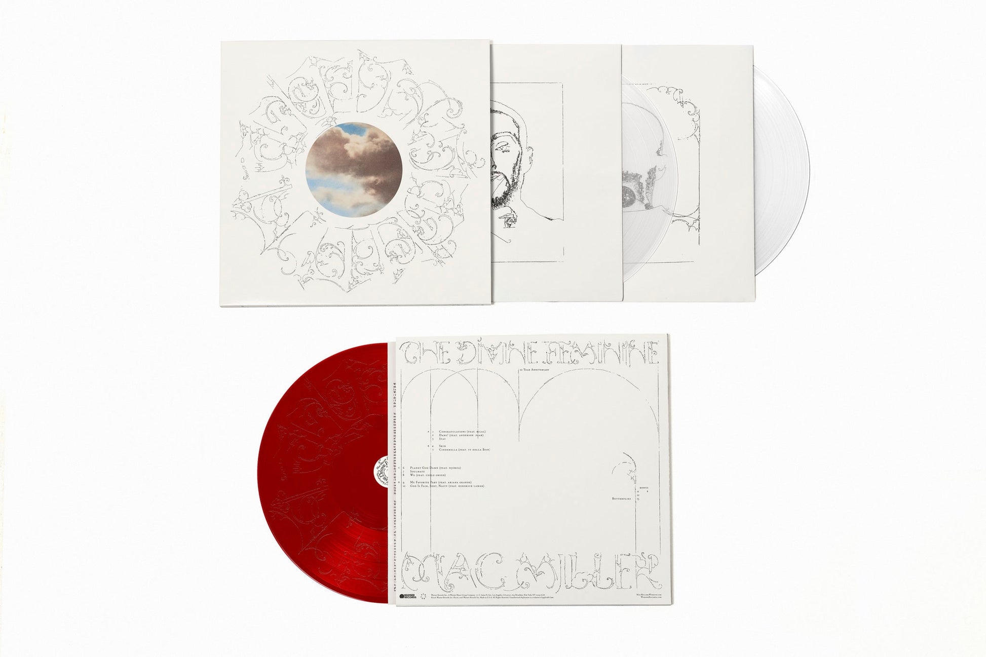 PRE-ORDER - Miller, Mac - Divine Feminine (10th Anniversary, Indie Exclusive, Milky Clear & Ruby Vinyl) (10/02) - 093624817192 - Vinyl LP's - Yellow Racket Records