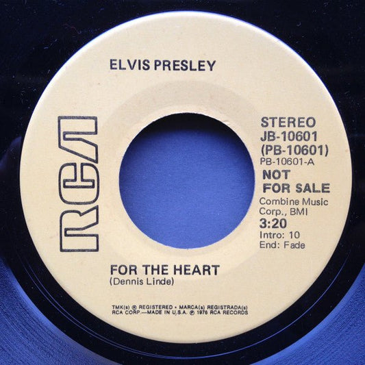 Presley, Elvis - For The Heart/Hurt (7", Promo) (Pre - Loved) - VG - Presley, Elvis - For The Heart/Hurt (7", Promo) (Pre-Loved) - Vinyl 7" Singles - Yellow Racket Records