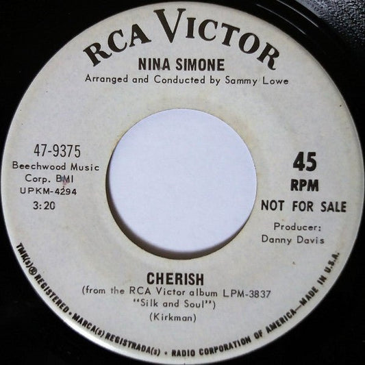 Simone, Nina - I Wish I Knew How It Would Feel To Be Free/Cherish (7", Promo) (Pre - Loved) - VG - Simone, Nina - I Wish I Knew How It Would Feel To Be Free/Cherish (7", Promo) (Pre-Loved) - Vinyl 7" Singles - Yellow Racket Records
