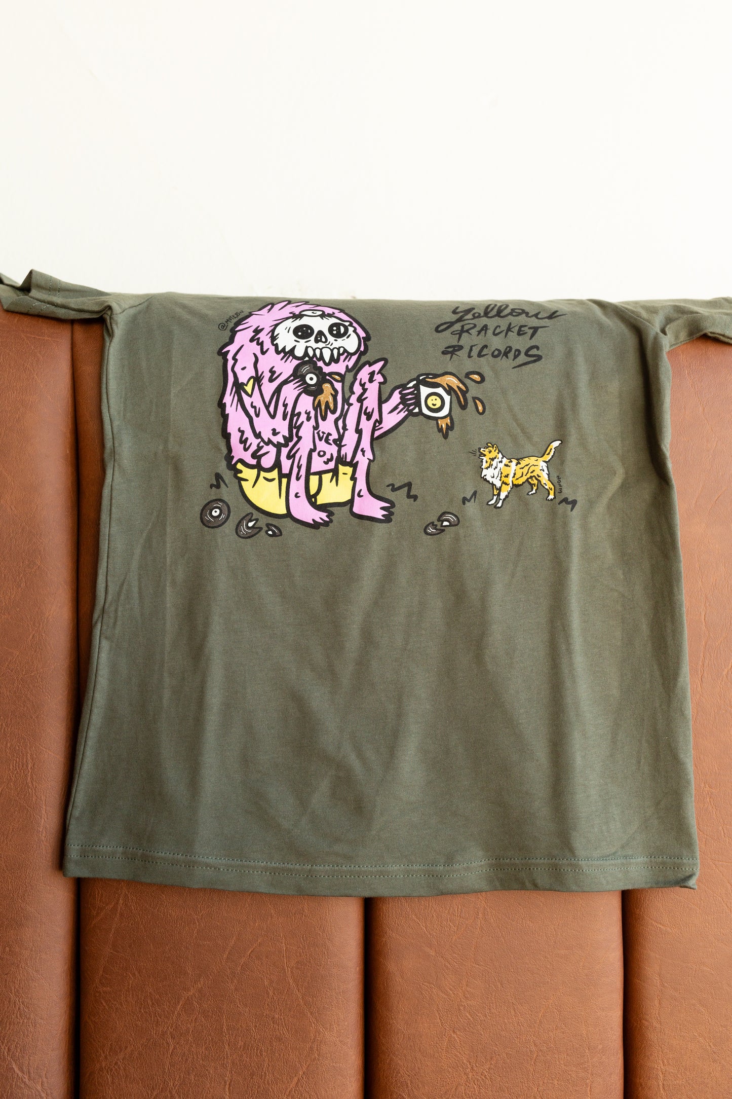Yellow Racket Collie vs. Monster T-Shirt