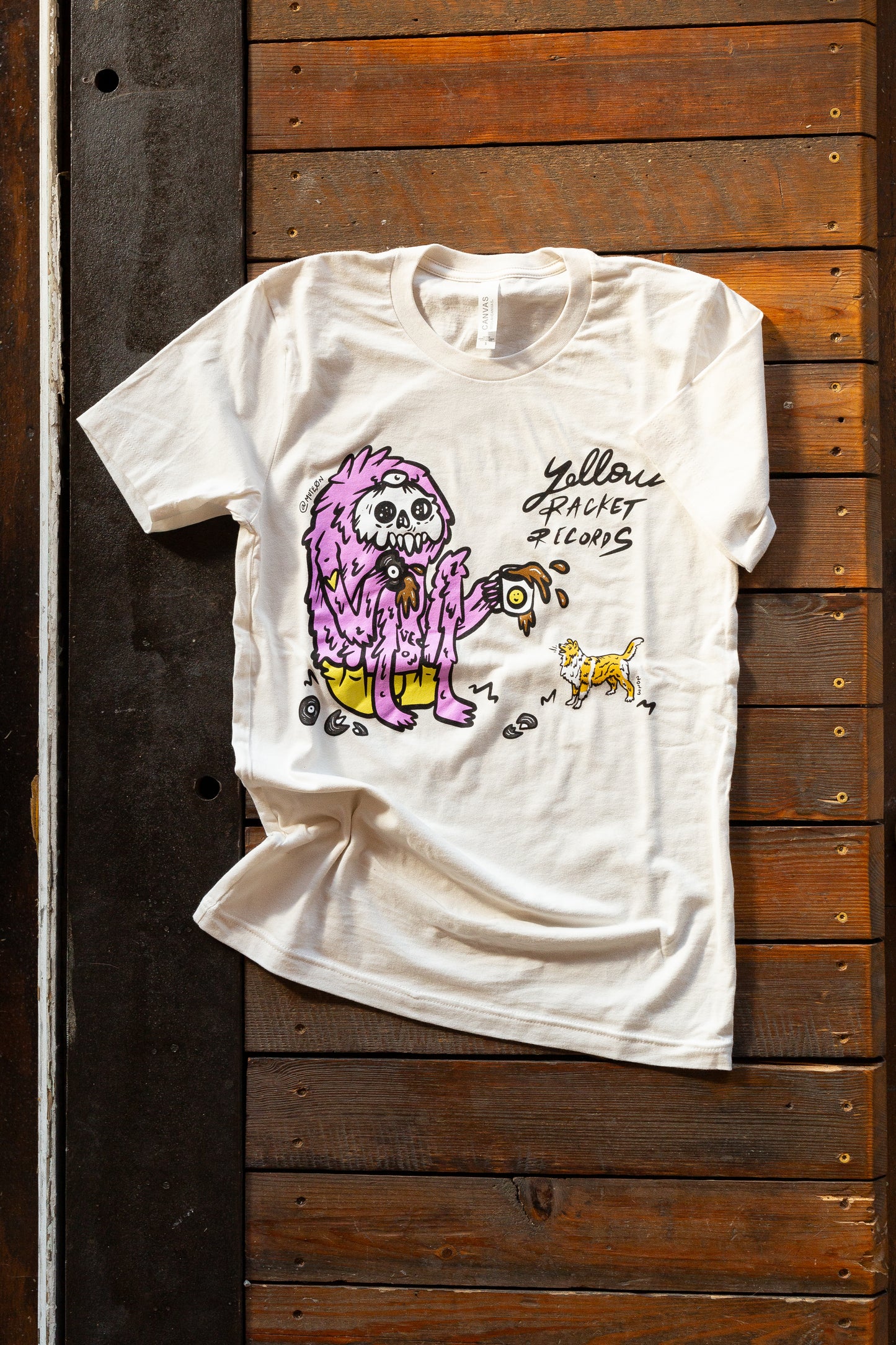 Yellow Racket Collie vs. Monster T-Shirt