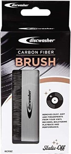 Discwasher - RDCFBZ Carbon Fiber Vinyl Record Cleaning Anti-Static Brush (Silver)