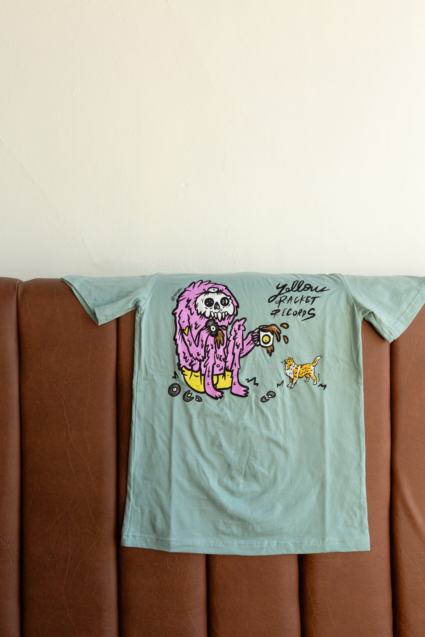 Yellow Racket Collie vs. Monster T-Shirt